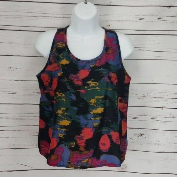 Tramps Summer Abstract Print Tank Top Sz 36 - Picture 2 of 6